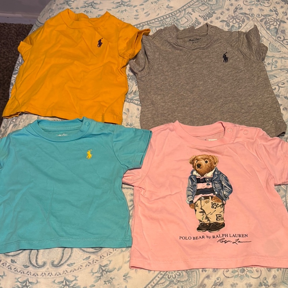 Ralph Lauren Kids' T-Shirt Set - Yellow, Gray, Blue, Pink